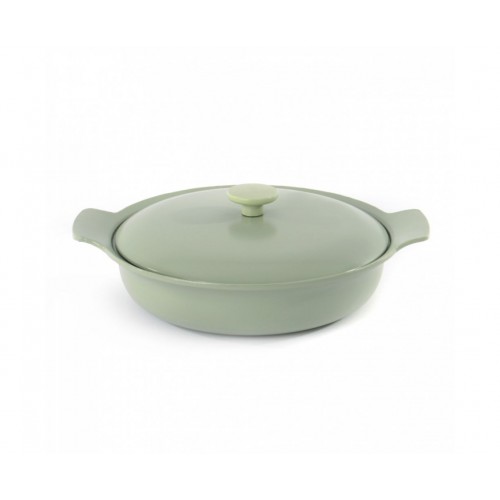 3900043 Сотейник чавунний BergHOFF RON, з двома ручками, 2,5 л, діам. 28 см, зелений