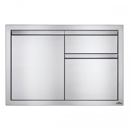 BI-3624-1D1W Встраиваемый элемент с выдвижным ящиком, отсеком для мусора и отсеком с дверью, малый 91х61 см