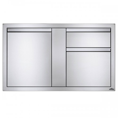 BI-4224-1D1W Встраиваемый элемент с выдвижным ящиком, отсеком для мусора и отсеком с дверью, большой 107х61 см