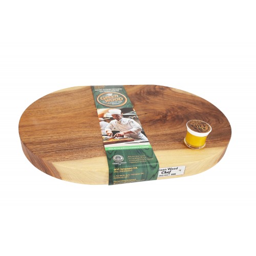 Разделочная доска Green Wood “Chef” (орех, овальная) 35×50×4 см